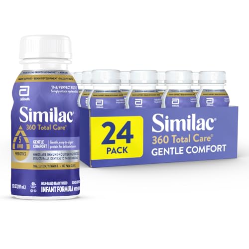 Fórmula para Bebés Similac 360 Total Care Gentle Comfort, Fácil de Digerir, 5 HMO Prebióticos, Listo para Usar, Botella de 8 oz, Paquete de 24 - imagen 1