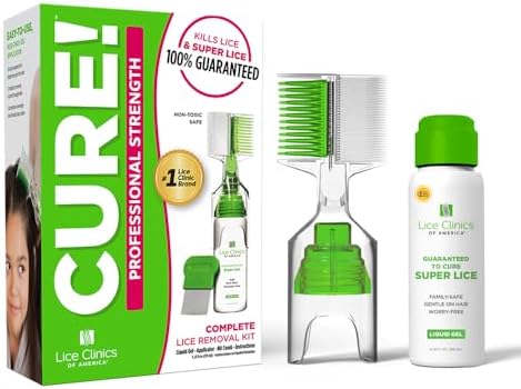 Kit de Tratamiento para Piojos de Lice Clinics - Cura Garantizada para Piojos Resistentes - Seguro y No Tóxico (Kit Completo con Champú de 5.25oz, - imagen 1