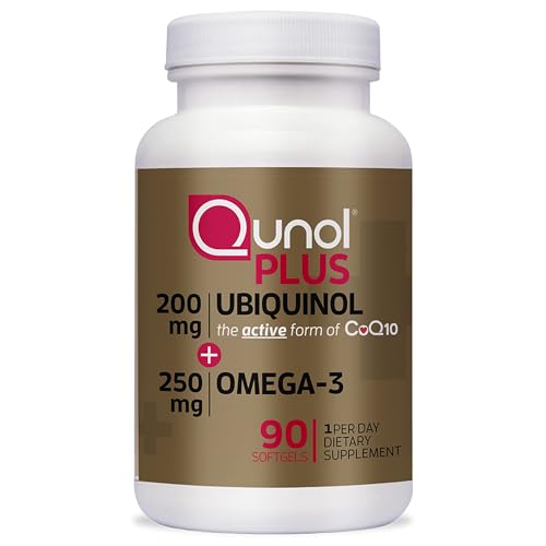 Qunol Plus Ubiquinol CoQ10 200mg con Omega 3 250mg - Antioxidante Extra Fuerte (Versión Bovina), 90 Cápsulas - imagen 2