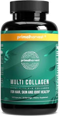 Píldoras de Colágeno Múltiple Primal Harvest para Mujeres y Hombres (Tipo I, II, III, V, X) 120 Cápsulas con Vitamina C para Cabello, Piel y Uñas - imagen 1