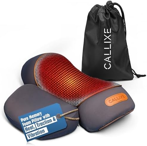 CALLIXE Original TheraPillow – Almohada Masajeadora 3 en 1 para Cuello con Calor y Tracción Suave | Soporte Relajante para Cuello y Hombros con - imagen 1