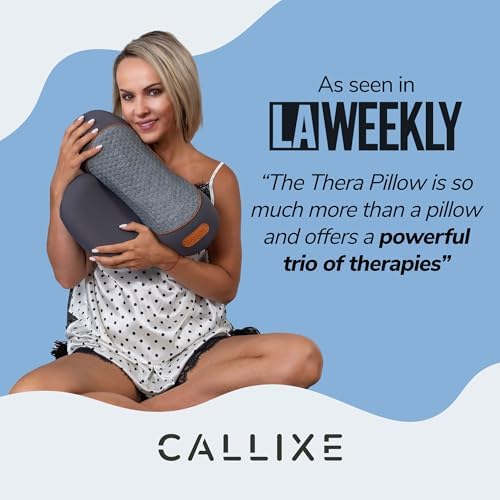 CALLIXE Original TheraPillow – Almohada Masajeadora 3 en 1 para Cuello con Calor y Tracción Suave | Soporte Relajante para Cuello y Hombros con - imagen 2