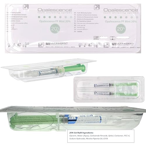 Kit de recarga Opalescence 20% para blanqueamiento dental (4 jeringas) con peróxido de carbamida. Sabor menta. Hecho por Ultradent. - imagen 8