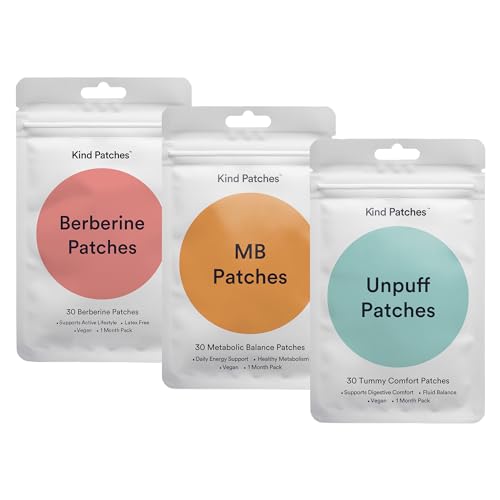 Trío de Parches Kind - Unpuff, MB y Berberina - Veganos, Cruelty Free, Sin Látex - Paquete de 3, 90 Piezas - imagen 4