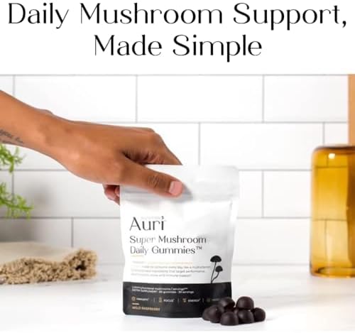 Gomitas Diarias Super Hongo Auri Nutrition – Gummy Funcional Todo en Uno con Mezcla de 12 Hongos, Incluyendo Melena de León, Reishi, Chaga y - imagen 7