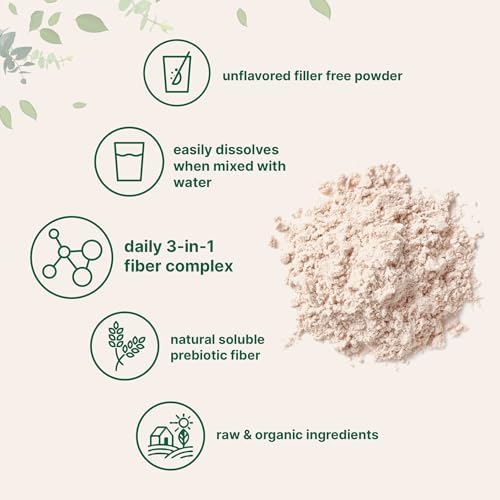 Micro Ingredients Polvo de Fibra Triple Orgánica, 2lb | Prebiótico Natural para la Salud Digestiva y del Intestino | Soluble, Fácil de Digerir | Sin - imagen 4