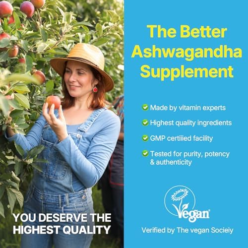 Gomitas de Ashwagandha 2000mg para Mujeres y Hombres - Sin Azúcar, Veganas - Suplemento Orgánico de Raíz de Ashwagandha con Vitamina D3, B12 y - imagen 3