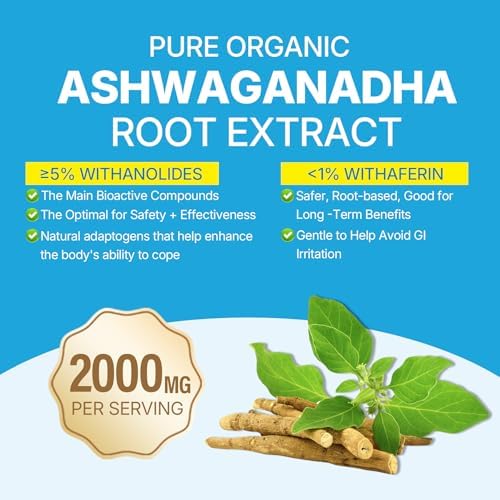 Gomitas de Ashwagandha 2000mg para Mujeres y Hombres - Sin Azúcar, Veganas - Suplemento Orgánico de Raíz de Ashwagandha con Vitamina D3, B12 y - imagen 4