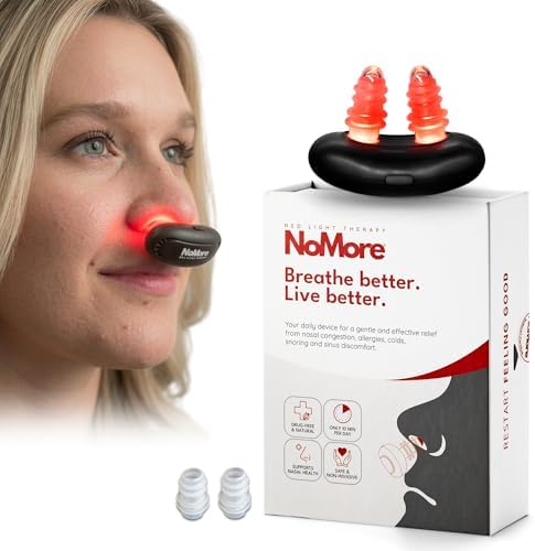 Dispositivo de Terapia de Luz Roja NoMore Original para la Nariz – Alivio para Nariz Seca y Senos Nasales, Recargable por USB - imagen 1