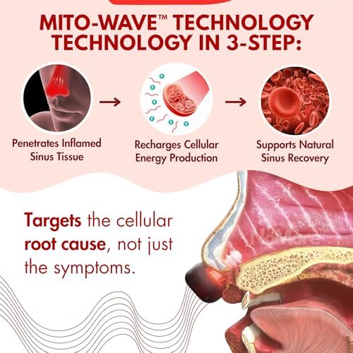 Dispositivo de Terapia de Luz Roja NoMore Original para la Nariz – Alivio para Nariz Seca y Senos Nasales, Recargable por USB - imagen 2