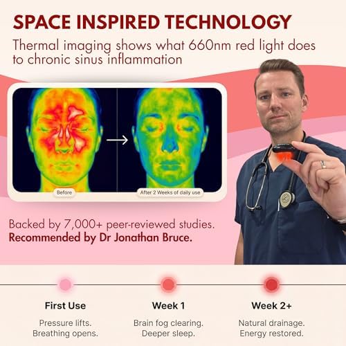 Dispositivo de Terapia de Luz Roja NoMore Original para la Nariz – Alivio para Nariz Seca y Senos Nasales, Recargable por USB - imagen 3
