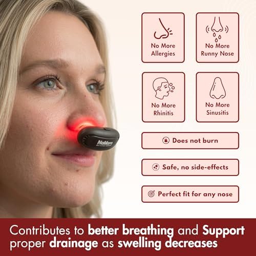 Dispositivo de Terapia de Luz Roja NoMore Original para la Nariz – Alivio para Nariz Seca y Senos Nasales, Recargable por USB - imagen 4