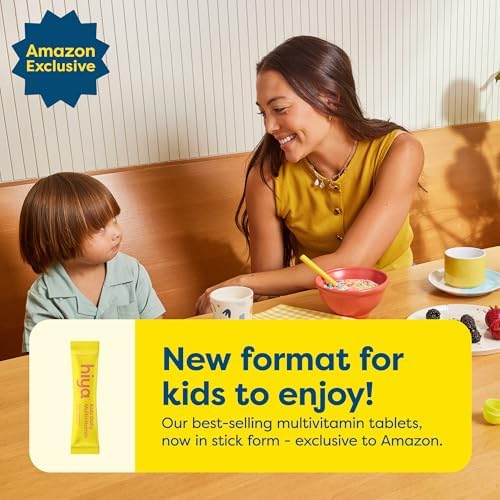 Multivitamínico Hiya Kids – 15+ Vitaminas y Minerales Esenciales con Frutas y Verduras para Niños de 2 Años en Adelante, Sin Azúcar – 20 Paquetes - imagen 2