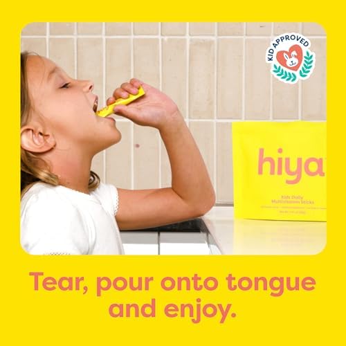 Multivitamínico Hiya Kids – 15+ Vitaminas y Minerales Esenciales con Frutas y Verduras para Niños de 2 Años en Adelante, Sin Azúcar – 20 Paquetes - imagen 3