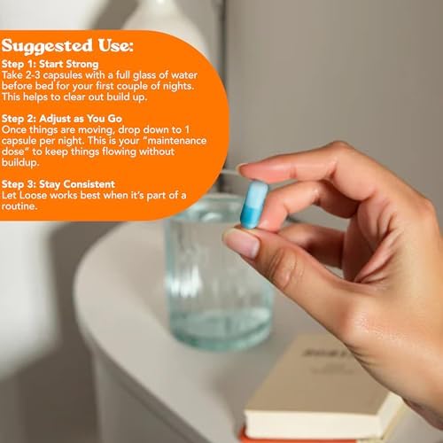 Píldoras Let Loose para Alivio Diario del Estreñimiento - Apoyo para la Hinchazón, Movimiento Intestinal Suave, Limpieza Suave del Intestino, 30 - imagen 4