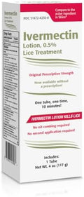 Loción de Ivermectina 0.5% para Piojos (118 ml) Tratamiento Rápido de 10 Minutos, Solución de Prescripción para Piojos y Huevos, Sin Peinado de - imagen 1