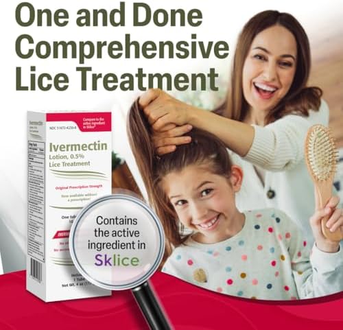 Loción de Ivermectina 0.5% para Piojos (118 ml) Tratamiento Rápido de 10 Minutos, Solución de Prescripción para Piojos y Huevos, Sin Peinado de - imagen 2