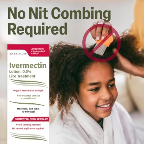 Loción de Ivermectina 0.5% para Piojos (118 ml) Tratamiento Rápido de 10 Minutos, Solución de Prescripción para Piojos y Huevos, Sin Peinado de - imagen 6