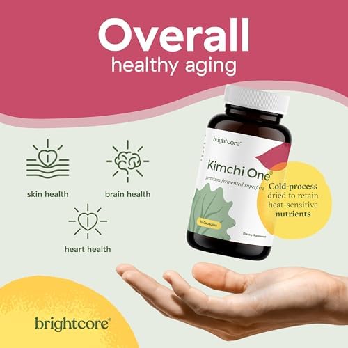 Brightcore Nutrition - Kimchi One, Cápsulas de Polvo de Kimchi, Probióticos, Enzimas y Antioxidantes, Suplemento Premium para la Salud Digestiva, 90 - imagen 6