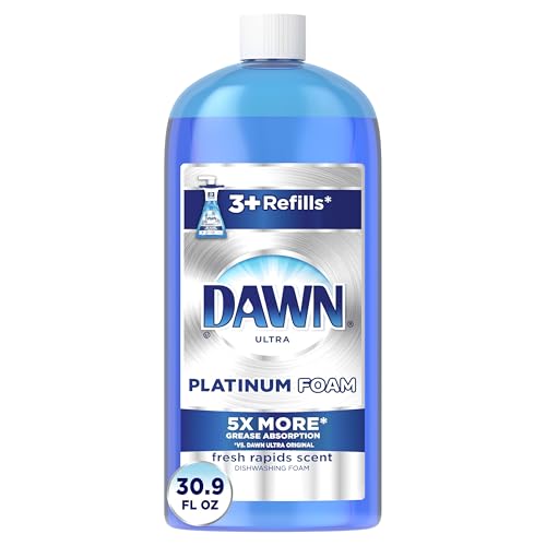 Jabón para Platos Dawn, Espuma Directa para Lavado, Recarga, Aroma Fresco Rapids, 30.9 Oz (Paquete de 6) - imagen 5