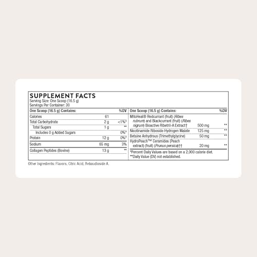 THORNE - Collagen Plus - Polvo de Péptidos de Colágeno con Ribosido de Nicotinamida y Ingredientes Clínicamente Estudiados para la Textura y Humedad - imagen 2