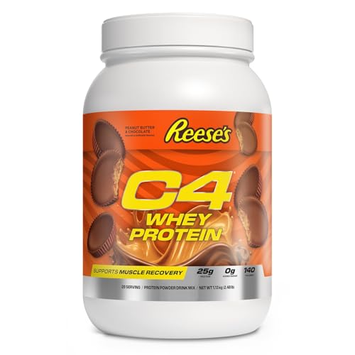 C4 Whey Protein Powder, Mantequilla de Cacahuate y Chocolate Reese's - 25g de Proteína, 0g de Azúcar Añadido, 140 Calorías, 28 Porciones - imagen 4