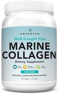 Amandean Polvo de Péptidos de Colágeno Marino. Doble Hidrolizado para Mayor Absorción. Suplemento de Colágeno de Pescado Silvestre. Colágeno Tipo 1 y - imagen 1
