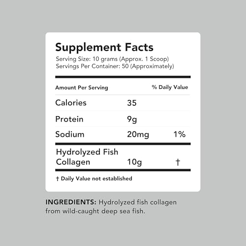 Amandean Polvo de Péptidos de Colágeno Marino. Doble Hidrolizado para Mayor Absorción. Suplemento de Colágeno de Pescado Silvestre. Colágeno Tipo 1 y - imagen 5