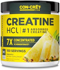 CON-CRET Creatina HCl en Polvo | Apoyo Muscular, Cognitivo y Energía Celular | Sin Hinchazón ni Calambres | Hecho en EE. UU. y Certificado NSF | Piña - imagen 1