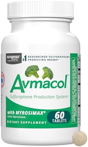 Nutramax Laboratories Avmacol - Suplemento Detoxificante con Glucorafanin y Myrosinasa Activa, 60 Tabletas para Adultos y Niños - imagen 1