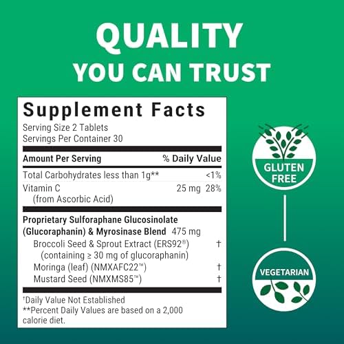 Nutramax Laboratories Avmacol - Suplemento Detoxificante con Glucorafanin y Myrosinasa Activa, 60 Tabletas para Adultos y Niños - imagen 2