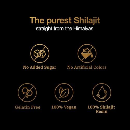 Gomitas Be Bodywise Shilajit Puro de Himalaya Gold I Sin Azúcar Añadido I Con Ashwagandha y Gokshura I 60 Gomitas Naturales y Orgánicas - imagen 5