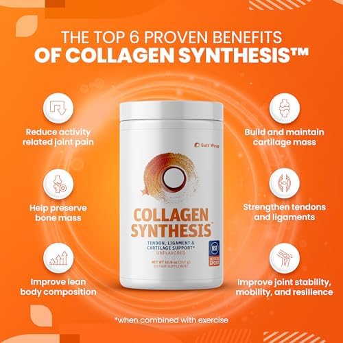 SaltWrap Colágeno Synthesis - Péptidos de Colágeno para Articulaciones con Fortigel y Tendoforte, Mejor Polvo de Colágeno para Recuperación de - imagen 4