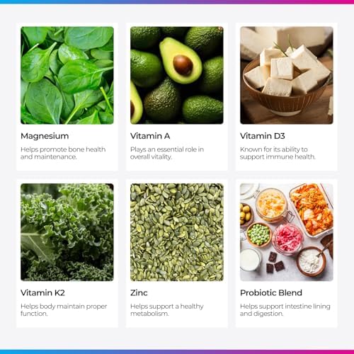 Suplemento Livingood Daily de Vitamina D3 K2 4000 IU, 9 en 1 para Apoyo Inmunológico - Con Vitaminas D, A, E, K2, Zinc, Magnesio y Mezcla Probiótica - imagen 6