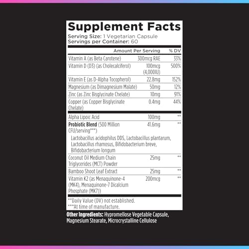 Suplemento Livingood Daily de Vitamina D3 K2 4000 IU, 9 en 1 para Apoyo Inmunológico - Con Vitaminas D, A, E, K2, Zinc, Magnesio y Mezcla Probiótica - imagen 7