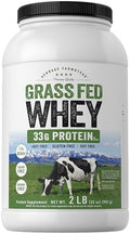 Proteína en Polvo de Suero de Leche Alimentada con Pasto Carlyle | 2lb | 33g de Proteína por Porción | Sin Sabor | Sin Azúcar ni Hormonas | No GMO y - imagen 1