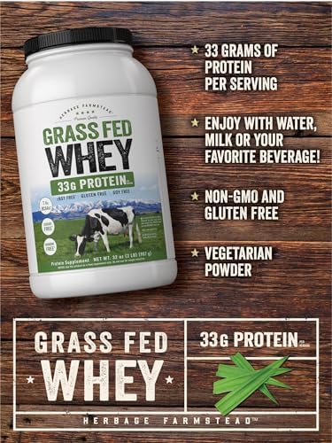 Proteína en Polvo de Suero de Leche Alimentada con Pasto Carlyle | 2lb | 33g de Proteína por Porción | Sin Sabor | Sin Azúcar ni Hormonas | No GMO y - imagen 4