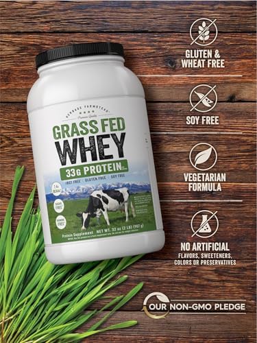 Proteína en Polvo de Suero de Leche Alimentada con Pasto Carlyle | 2lb | 33g de Proteína por Porción | Sin Sabor | Sin Azúcar ni Hormonas | No GMO y - imagen 5