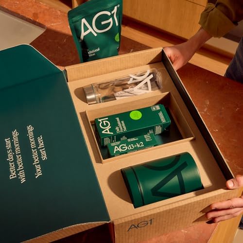 Gotas de Vitamina D3 K2 AG1, 1000UI de Vitamina D3 y 100mcg de K2 por Porción, Apoya la Densidad Ósea y Absorción de Calcio (Athletic Greens) - imagen 6