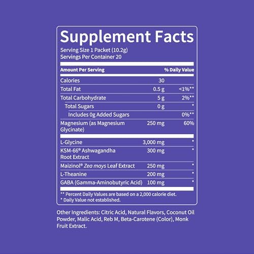 Nello Supersleep, Mezcla de Bebida para Soporte Nocturno, Ashwagandha, Maizinol, L-Glicina, Magnesio Glicinato, Sabor Durazno (Paquete de 20) - imagen 7