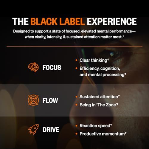 Cápsulas ONNIT Alpha Brain Black Label, Suplemento Cerebral IGEN No GMO para Concentración y Memoria, 80 Contenido - imagen 5