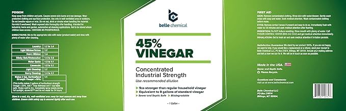 Vinagre Puro 45% - Grado Industrial Concentrado (2 Galones) - imagen 2