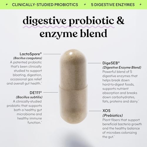 Lemme Debloat Cápsulas 3 en 1 de Prebióticos, Probióticos y Enzimas Digestivas para Alivio de Inflamación y Gas - 60 Cápsulas - imagen 3