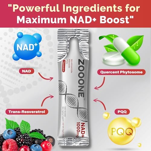 Suplemento de NAD+ zooone 30 piezas, Nicotinamida Ribósido y Resveratrol Premium, Reparación de ADN y Envejecimiento Saludable, Suplemento Avanzado - imagen 2