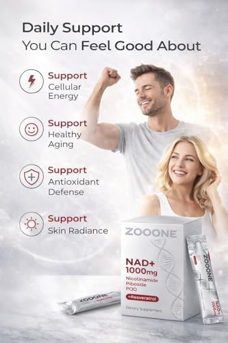 Suplemento de NAD+ zooone 30 piezas, Nicotinamida Ribósido y Resveratrol Premium, Reparación de ADN y Envejecimiento Saludable, Suplemento Avanzado - imagen 7
