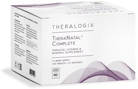 Theralogix TheraNatal Complete Suplemento Prenatal - Suministro para 91 Días - con DHA, Vitamina D3, Folato, Yodo, Colina, Hierro, Vitamina B6 y Más - imagen 1