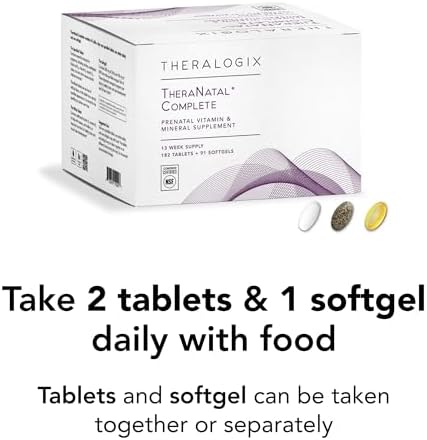 Theralogix TheraNatal Complete Suplemento Prenatal - Suministro para 91 Días - con DHA, Vitamina D3, Folato, Yodo, Colina, Hierro, Vitamina B6 y Más - imagen 6