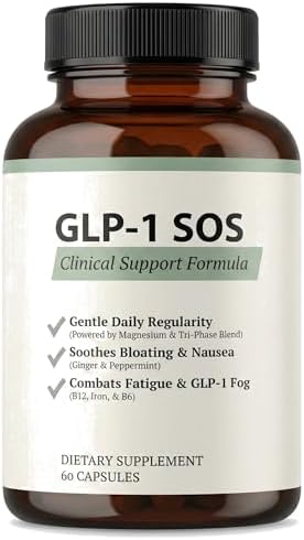 GLP-1 SOS™ Soporte Digestivo para Usuarios de Ozempic, Wegovy y Mounjaro – Estreñimiento, Eructos de Azufre, Fatiga – Magnesio, Jengibre, - imagen 1