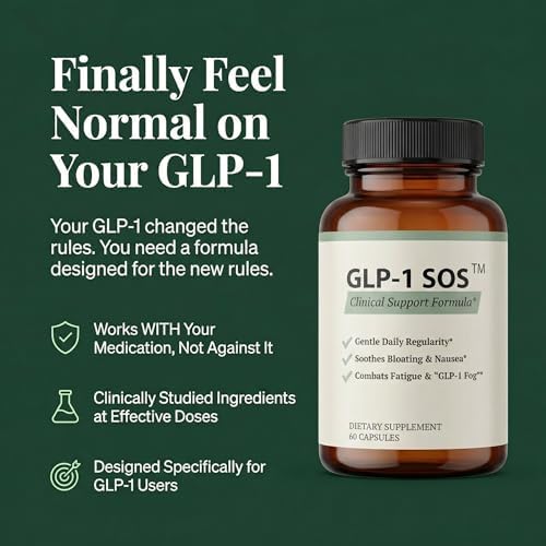 GLP-1 SOS™ Soporte Digestivo para Usuarios de Ozempic, Wegovy y Mounjaro – Estreñimiento, Eructos de Azufre, Fatiga – Magnesio, Jengibre, - imagen 2