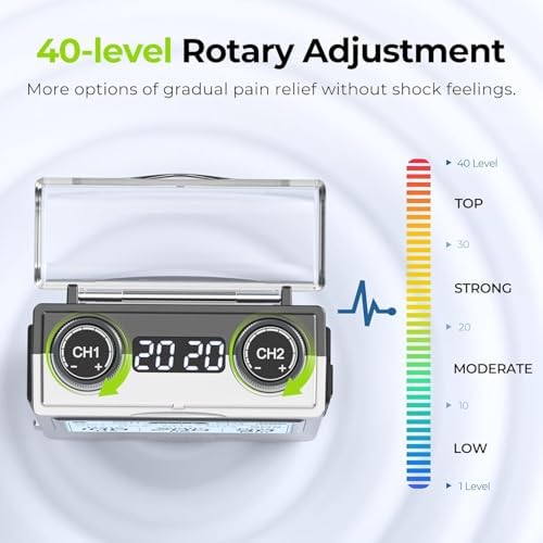 Unidad TENS Recargable AUVON, Estimulador Muscular, Elegible para FSA HSA, Máquina Digital con 8 Modos Personalizables, Masajeador Electrónico para - imagen 6